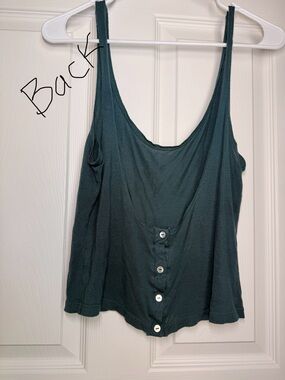 3/$15 Women’s Dark Teal Button-Back Tank Top